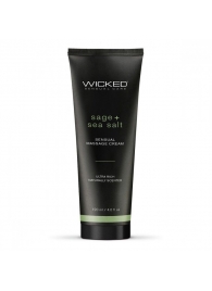 Массажный легкий крем WICKED Sage plus Sea Salt - 120 мл. - Wicked - купить с доставкой в Комсомольске-на-Амуре