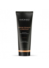 Массажный легкий крем WICKED Orange Blossom plus Patchouli - 120 мл. - Wicked - купить с доставкой в Комсомольске-на-Амуре