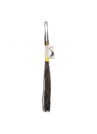 Черная плеть с желтой рукоятью Boundless Flogger - 69,25 см. - California Exotic Novelties - купить с доставкой в Комсомольске-на-Амуре