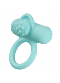 Аквамариновое эрекционное виброкольцо Silicone Rechargeable Nubby Lover’s Delight - California Exotic Novelties - в Комсомольске-на-Амуре купить с доставкой