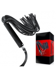 Черная кожаная плеть-флоггер - 84 см. - Notabu - купить с доставкой в Комсомольске-на-Амуре