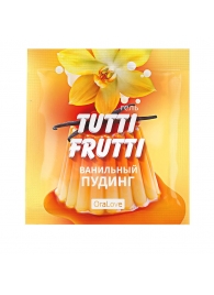 Пробник гель-смазки Tutti-frutti со вкусом ванильного пудинга - 4 гр. - Биоритм - купить с доставкой в Комсомольске-на-Амуре