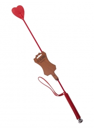 Стек с красным наконечником-сердечком - 70 см. - Sitabella - купить с доставкой в Комсомольске-на-Амуре