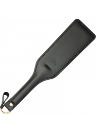 Черная кожаная шлепалка SitaBlack - 30 см. - Sitabella - купить с доставкой в Комсомольске-на-Амуре