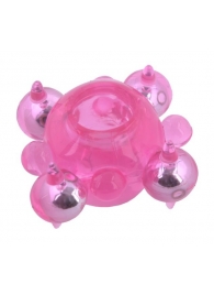 Эрекционное кольцо c бусинками - Toyfa Basic - в Комсомольске-на-Амуре купить с доставкой