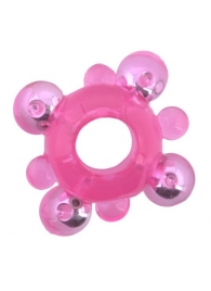 Эрекционное кольцо c бусинками - Toyfa Basic - в Комсомольске-на-Амуре купить с доставкой