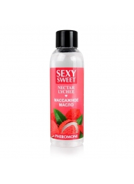 Массажное масло Sexy Sweet Nectar Lychee с феромонами и ароматом личи - 75 мл. - Биоритм - купить с доставкой в Комсомольске-на-Амуре