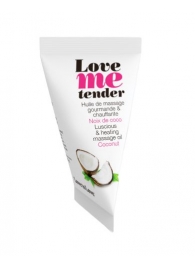 Съедобное согревающее массажное масло Love Me Tender Cocos с ароматом кокоса - 10 мл. - Love to Love - купить с доставкой в Комсомольске-на-Амуре