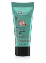 Съедобный интимный гель Orgie Lube Tube Cocktail Strawberry Mojito - 50 мл. - ORGIE - купить с доставкой в Комсомольске-на-Амуре