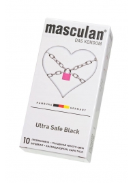 Ультрапрочные презервативы Masculan Ultra Safe Black - 10 шт. - Masculan - купить с доставкой в Комсомольске-на-Амуре