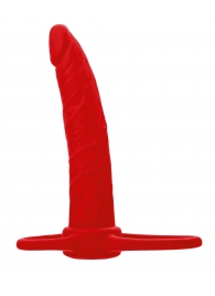 Красная насадка на пенис для двойного проникновения Black Red - 16,5 см. - ToyFa - купить с доставкой в Комсомольске-на-Амуре
