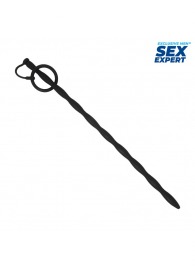 Черный стимулятор уретры Sex Expert - Sex Expert - купить с доставкой в Комсомольске-на-Амуре