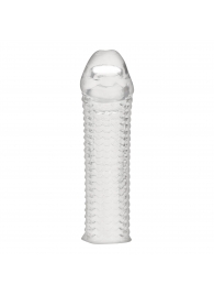 Текстурированная насадка на пенис Clear Textured Penis Enhancing Sleeve Extension - 16,5 см. - BlueLine - в Комсомольске-на-Амуре купить с доставкой