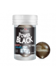 Интимный гель Power Black Hot Ball с охлаждающе-разогревающим эффектом (2 шарика по 3 гр.) - HotFlowers - купить с доставкой в Комсомольске-на-Амуре