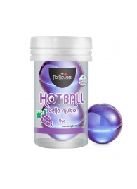 Лубрикант на масляной основе Hot Ball Beija Muito с ароматом винограда (2 шарика по 3 гр.) - HotFlowers - купить с доставкой в Комсомольске-на-Амуре