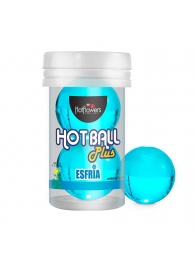 Лубрикант на масляной основе Hot Ball Plus с охлаждающим эффектом (2 шарика по 3 гр.) - HotFlowers - купить с доставкой в Комсомольске-на-Амуре