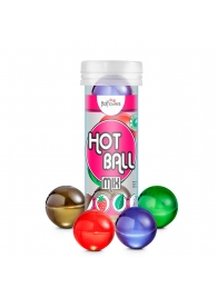 Ароматизированный лубрикант Hot Ball Mix на масляной основе (4 шарика по 3 гр.) - HotFlowers - купить с доставкой в Комсомольске-на-Амуре