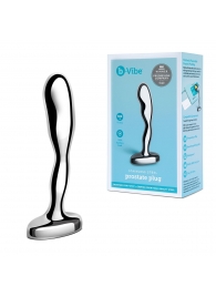 Стальной стимулятор простаты Stainless Steel Prostate Plug - 11,5 см. - b-Vibe - в Комсомольске-на-Амуре купить с доставкой