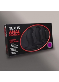 Набор из 3 массажеров простаты чёрного цвета NEXUS ANAL STARTER KIT - Nexus Range - в Комсомольске-на-Амуре купить с доставкой