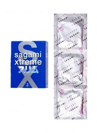 Розовые презервативы Sagami Xtreme FEEL FIT 3D - 3 шт. - Sagami - купить с доставкой в Комсомольске-на-Амуре