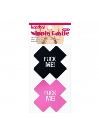 Набор из 2 пар пэстисов Cross Pattern Nipple Pasties - Lovetoy - купить с доставкой в Комсомольске-на-Амуре