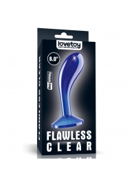 Синяя анальная втулка Flawless Clear Prostate Plug 6.0 - 15 см. - Lovetoy - в Комсомольске-на-Амуре купить с доставкой