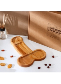 Деревянное блюдо для подачи в форме члена (32,5 х 20 х 1,7 см) - Сима-Ленд - купить с доставкой в Комсомольске-на-Амуре