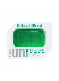 Зеленый мастурбатор-стимулятор Tenga Uni Emerald - Tenga - в Комсомольске-на-Амуре купить с доставкой