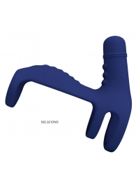Синяя вибронасадка на пенис Vibrating Penis Sling - Baile - в Комсомольске-на-Амуре купить с доставкой