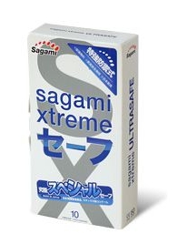 Презервативы Sagami Xtreme Ultrasafe с двойным количеством смазки - 10 шт. - Sagami - купить с доставкой в Комсомольске-на-Амуре