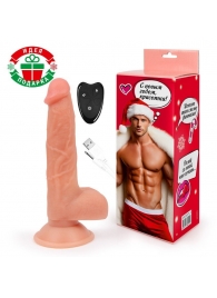 Телесный вибратор-реалистик с возвратно-поступательными движениями - Erowoman-Eroman купить в Комсомольске-на-Амуре с доставкой в Orgasmix.ru Телесный вибратор-реалистик с возвратно-поступательными движениями - Erowoman-Eroman