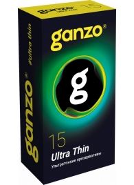 Прозрачные ультратонкие презервативы Ganzo Ultra thin - 15 шт. - Ganzo - купить с доставкой в Комсомольске-на-Амуре