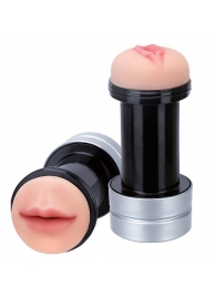 Двусторонний мастурбатор REALSTUFF 2 IN 1 HUMMER MOUTH   VAGINA - ротик и вагина - Dream Toys - в Комсомольске-на-Амуре купить с доставкой