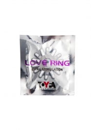 Прозрачное гелевое эрекционное кольцо с шипиками - Toyfa Basic - в Комсомольске-на-Амуре купить с доставкой