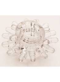 Прозрачное гелевое эрекционное кольцо с шипиками - Toyfa Basic - в Комсомольске-на-Амуре купить с доставкой