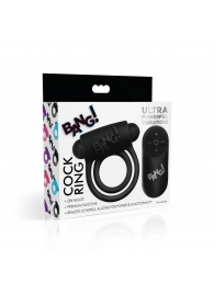 Черное эрекционное виброкольцо 28X Remote Control Vibrating Cock Ring   Bullet - XR Brands - в Комсомольске-на-Амуре купить с доставкой