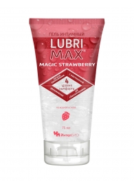 Интимный гель-смазка на водной основе Lubrimax Magic Strawberry - 75 мл. - ИнтелБИО - купить с доставкой в Комсомольске-на-Амуре