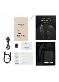 Набор для пар Golden Moments: Womanizer Premium 2 и We-Vibe Chorus - Womanizer купить в Комсомольске-на-Амуре с доставкой в Orgasmix.ru Набор для пар Golden Moments: Womanizer Premium 2 и We-Vibe Chorus - Womanizer