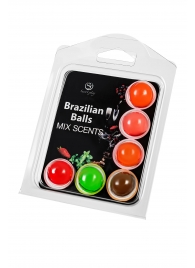 Набор из 6 шариков с ароматизированными массажными маслами Brazilian Balls - Secret Play - купить с доставкой в Комсомольске-на-Амуре