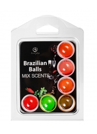 Набор из 6 шариков с ароматизированными массажными маслами Brazilian Balls - Secret Play - купить с доставкой в Комсомольске-на-Амуре