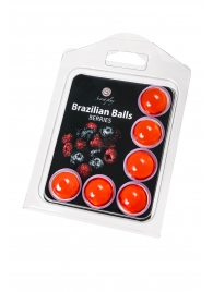 Набор из 6 шариков с массажным маслом Brazilian Balls с ароматом ягод - Secret Play - купить с доставкой в Комсомольске-на-Амуре