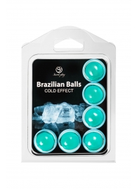 Набор из 6 шариков с массажным маслом Brazilian Balls с охлаждающим эффектом - Secret Play - купить с доставкой в Комсомольске-на-Амуре