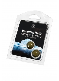 Набор из 2 шариков с массажным маслом Brazilian Balls с ледяным эффектом - Secret Play - купить с доставкой в Комсомольске-на-Амуре