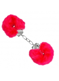 Красные меховые наручники Love с ключиками - Baile - купить с доставкой в Комсомольске-на-Амуре Красные меховые наручники Love с ключиками - Baile - купить с доставкой в Комсомольске-на-Амуре