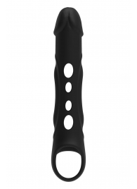 Черная насадка-удлинитель Vibrating Extender With Remote с вибрацией - Dream Toys - в Комсомольске-на-Амуре купить с доставкой