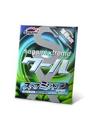 Презерватив Sagami Xtreme Mint с ароматом мяты - 1 шт. - Sagami - купить с доставкой в Комсомольске-на-Амуре
