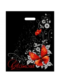 Черный пакет Glamour с вырубной ручкой (38х47 см) - Сима-Ленд - купить с доставкой в Комсомольске-на-Амуре