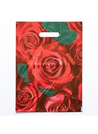Пакет с цветочным принтом и вырубной ручкой (30х40 см) - Сима-Ленд - купить с доставкой в Комсомольске-на-Амуре