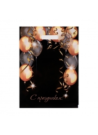 Пакет с вырубной ручкой и принтом в виде шариков (30х40 см) - Сима-Ленд - купить с доставкой в Комсомольске-на-Амуре