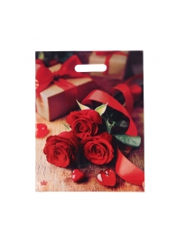 Пакет с принтом в виде роз (31х40 см) - Сима-Ленд - купить с доставкой в Комсомольске-на-Амуре